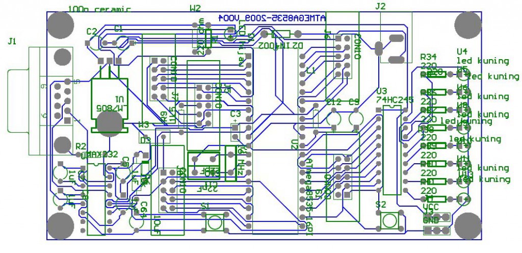 Layout PCB ATMega