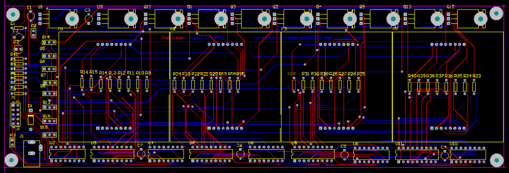 Layout Rangkaian LED Matrix