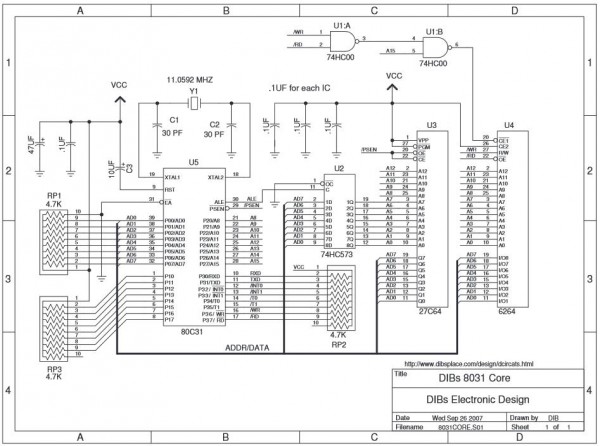 Contoh Rangkaian Mikrokontroler 8031 - Elektrologi