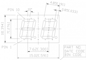 Dual 7 Segment LiteON LTD-2601P