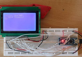 Arduino Nano Dengan LCD Matrix JHD12864E