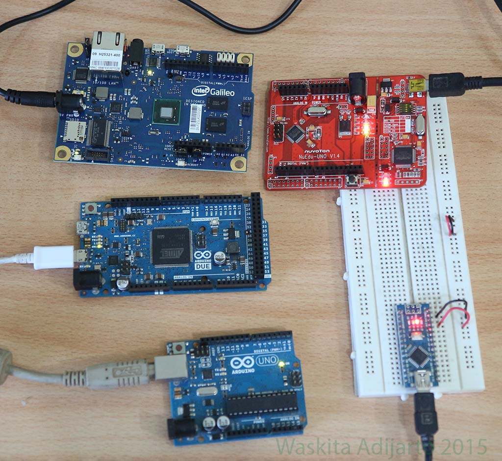 Berbagai board Arduino yang diuji