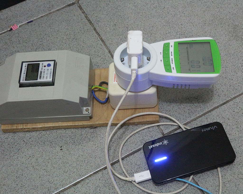 Mengukur pemakaian daya powerbank