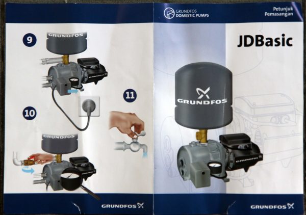 Manual pompa air Grundfos JD Basic