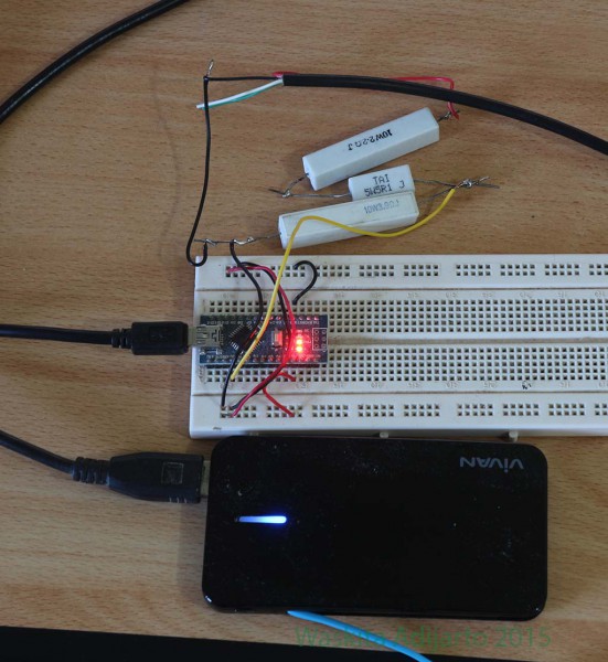 Mengukur kapasitas powerbank dengan Arduino