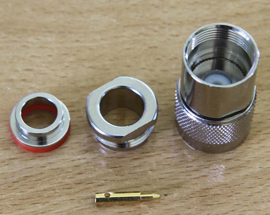 N Connector male to RG8 clamp