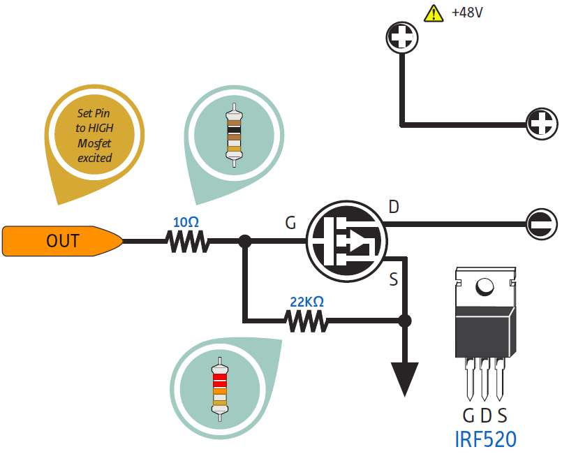 Output Digital Mikrokontroler Dengan MOSFET