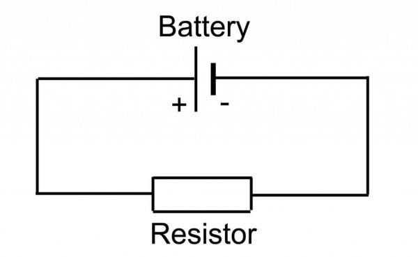 Rangkaian baterai dan resistor
