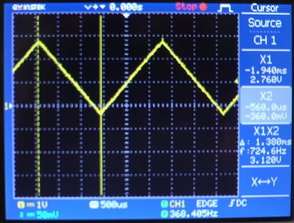 Sinyal output dari DAC pada ESP32