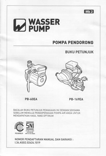 Manual pompa Wasser PB-60EA 