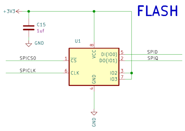 ESP32 C3 Luatos-schematic flash section
